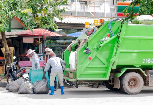 Office clearance team arriving at a commercial building