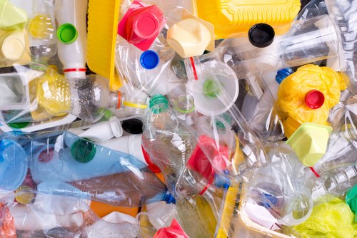 Professional team managing waste clearance